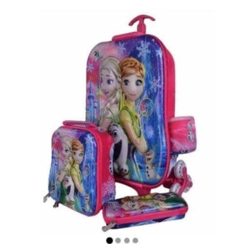 3 In 1 Kids Trolley Bag With Lunch Box Pencil And Water Bottle