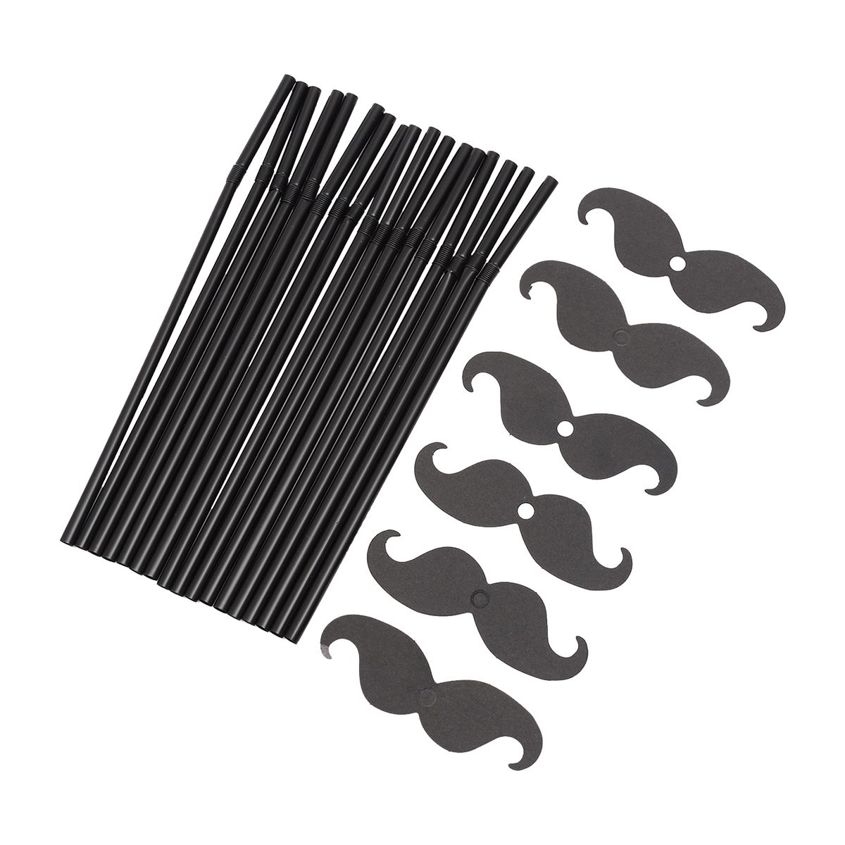 10PCS Beard Drinking Straws Disposable Degradable Drinking