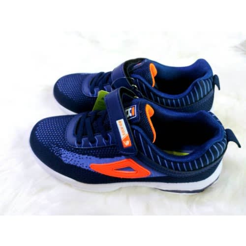 Boy's Lace Up Sneakers- Navy Blue