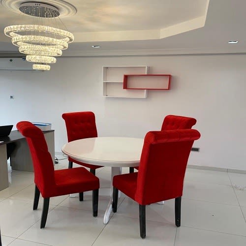 Sadia-Solid Wood Dining Table With 4 Chairs