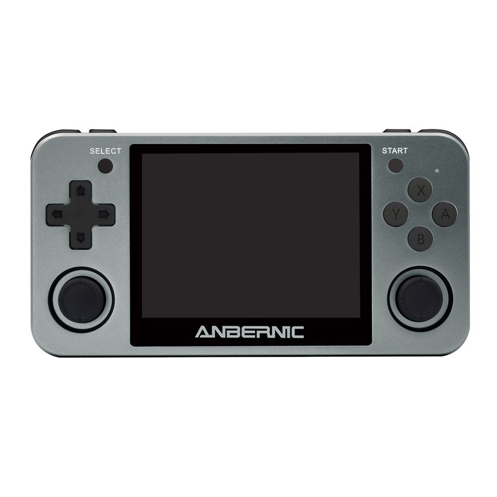 ANBERNIC RG350M 3.5 Inch IPS Screen 64Bit DDR2 512M 16GB 3000+ Games Retro Handheld Video Game Console Player For PS1 GBA FC MD Grey