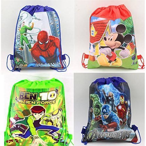 24PCS Children Cartoon Party Gift Bag With Carrier Rope
