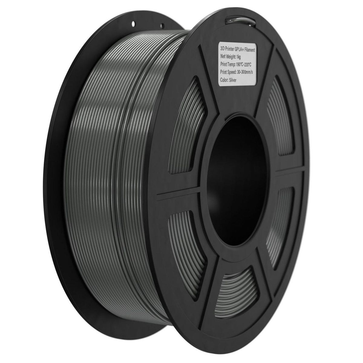 Bisofice 3D Printer Filament FLASH PLA 1.75mm 1KG(2.2lb) High Speed 3D Printing Material Stable Extrusion Spool Accuracy +/-0.02mm - Silver