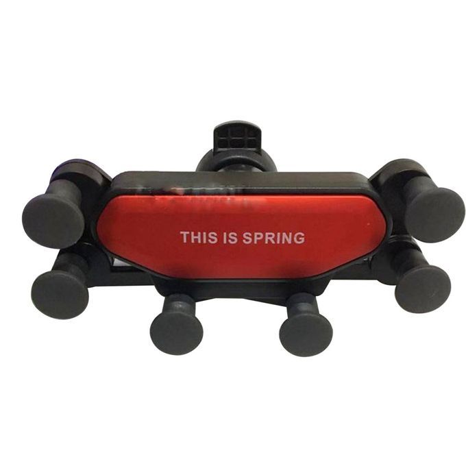 Non-Slip Automati  Grip  Ar Phone Holder Stand Gravity Bra Ket Phone Holder-red