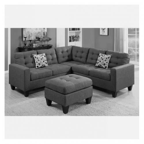 Conner Unit Sofa.Grey. Get Free Ottoman(Lagos Delivery)