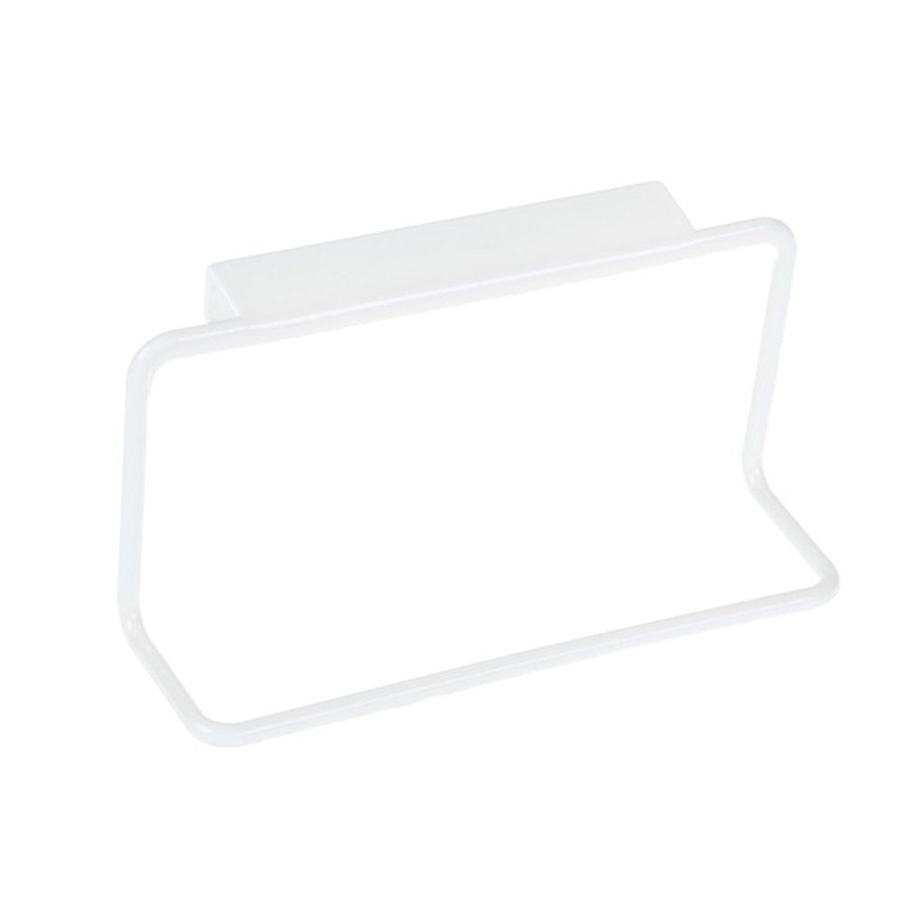 Towel Rack Bar Hanging Holder Rail Organizer Bathroom Cabinet Door Hanger-white