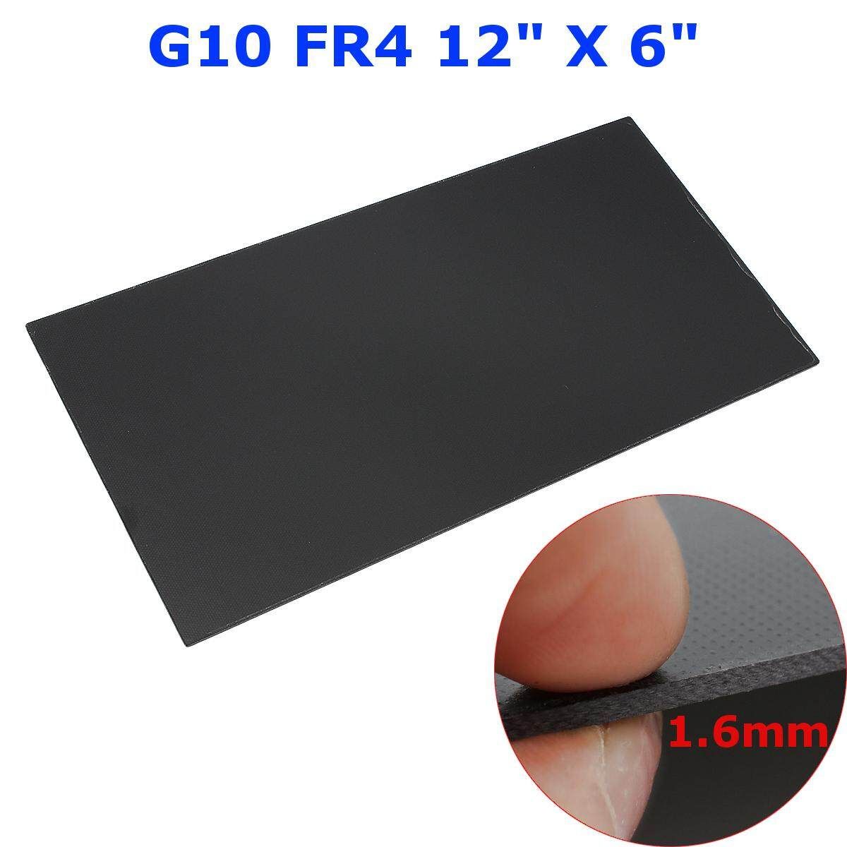 1.6mm 12 X 6'' Black Fibreglass GRP Sheet Glassfibre Plate For FR4 Glass Fiber