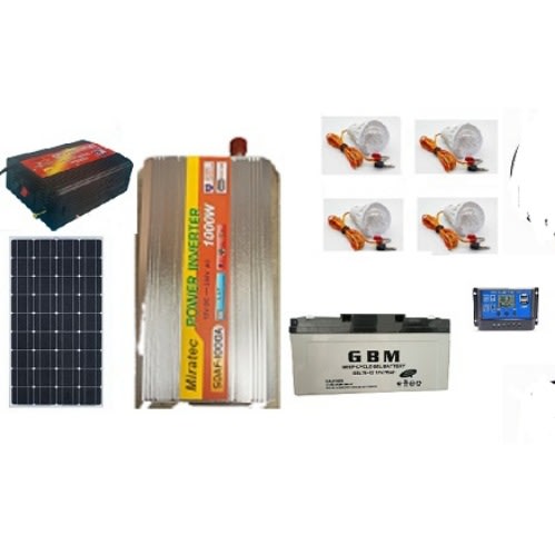 1000w Home Solar Lighting System With 10w Dc Bulbs