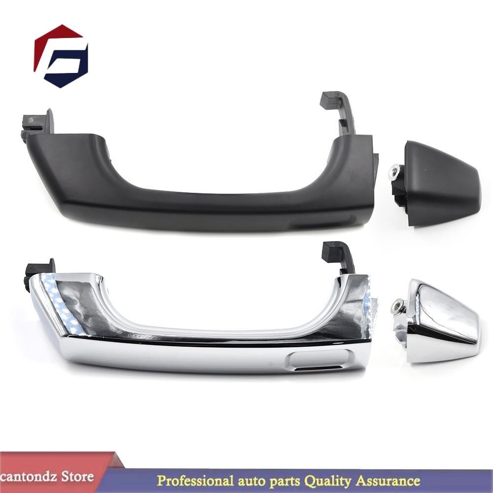 Exterior Outside Door Handle Front Rear Left Right For 06-10 Hummer H3 Black/Chrome Silver 15296933 15794314 25832249 15932907