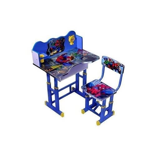 Cartoon Character Study Table And Chair For Kids - Blue