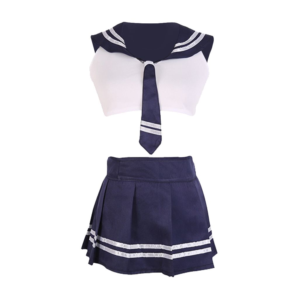 Prettyia Japanese School Girl Uniform Sailor Anime Fancy Dress Blue