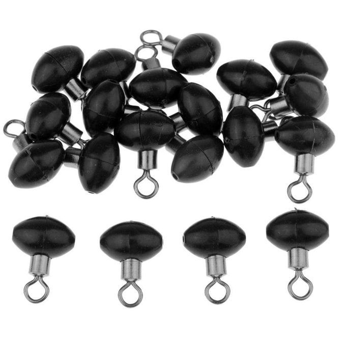 20 Pcs  Rolling Ring Swivel Plastic Olive Bead  Ring Connectors