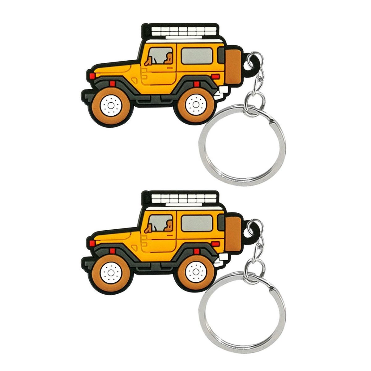 2Pcs Keychains Colorful Key Chain Holders Yellow