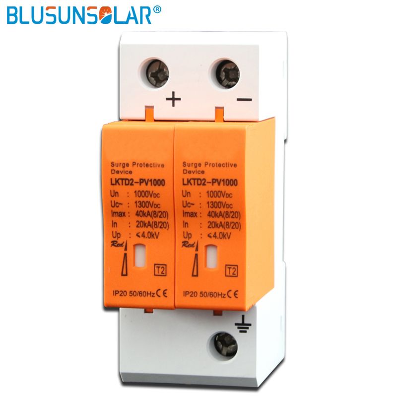 1pcs CE Approved 2P DC 1000V SPD 20-40kA DC Surge
