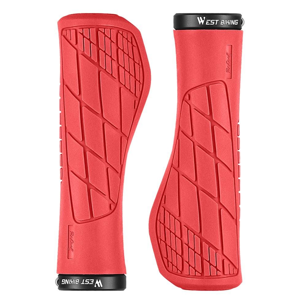 A Pair of Silicone Bicycle Grips Soft MTB Road Bike Handlebar Shockproof Anti-Slip Ergonomic Cycling Handlebar Grips