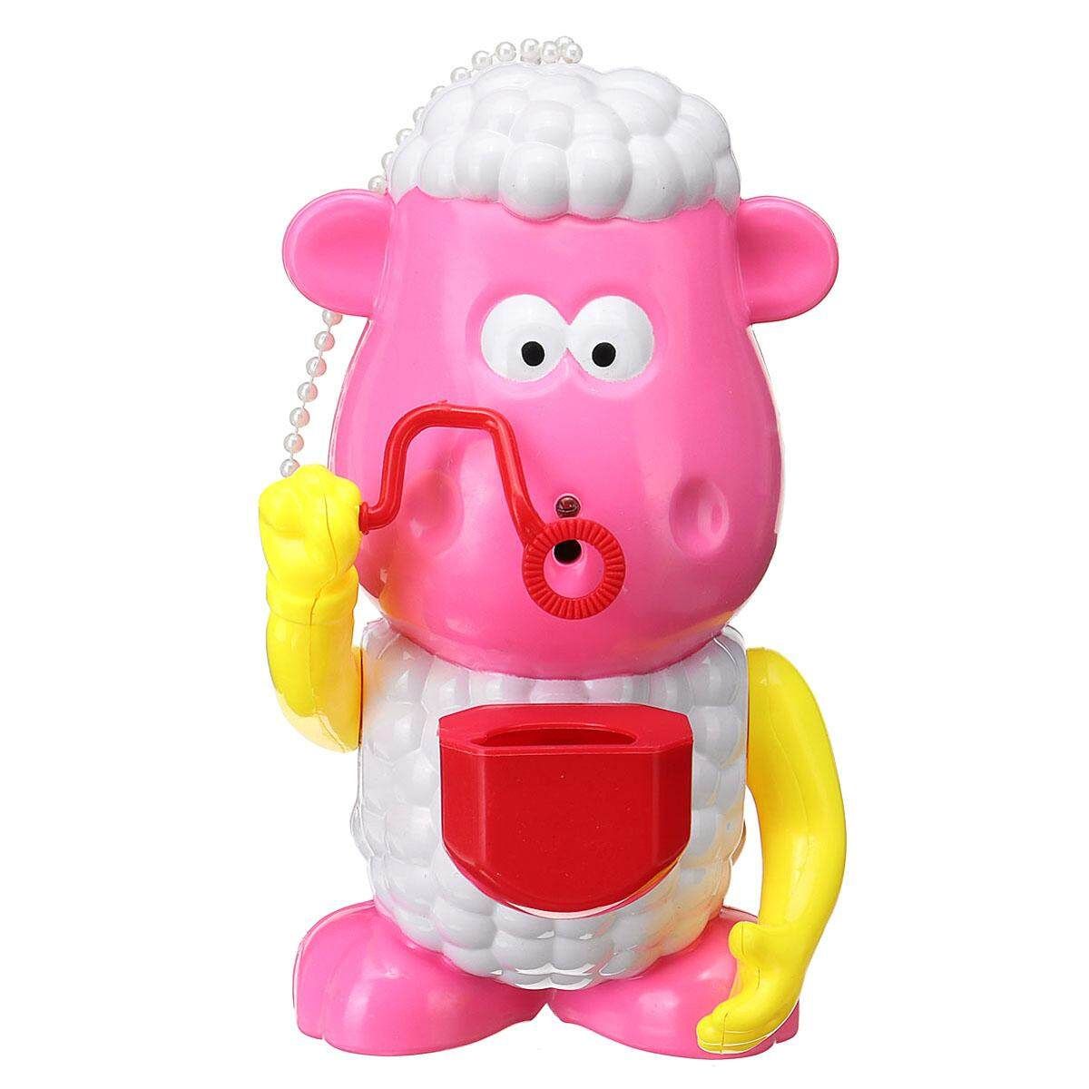Kids Electric Bubble Tub Sheep Music Toy Automatic Shower Machine Blower Maker Red (red)
