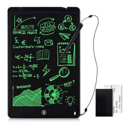 12 Inch LCD Drawing Tablet Electronic Writing Board Digital Colorful Graphics Handwriting Pad Kids Graffiti Sketchpad Blackboard(#12inch Single Black)