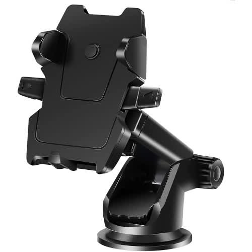 Car Phone Holder - Long Neck Easy One Touch Car Mount For Cell Phones