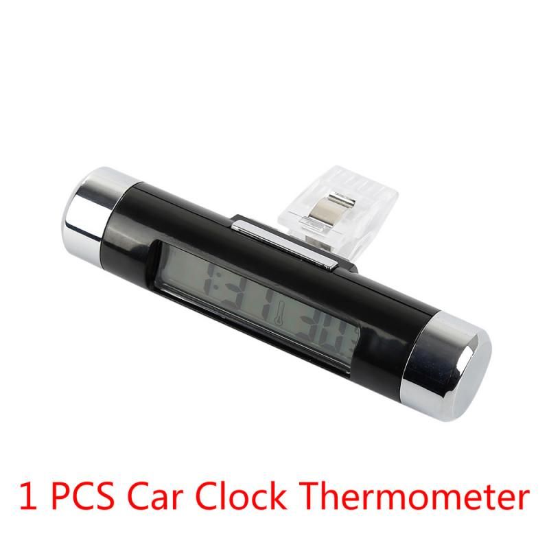 1PC Car LCD Digital Thermometer Car Dashboard Desk Date Time Calendar Clock LED Alarm Clock Display Function Clocks Авто