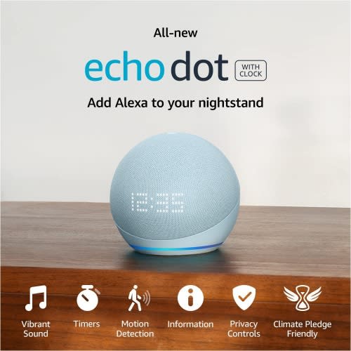 Echo Dot 5th Gen Smart Speaker With Alexa & Clock