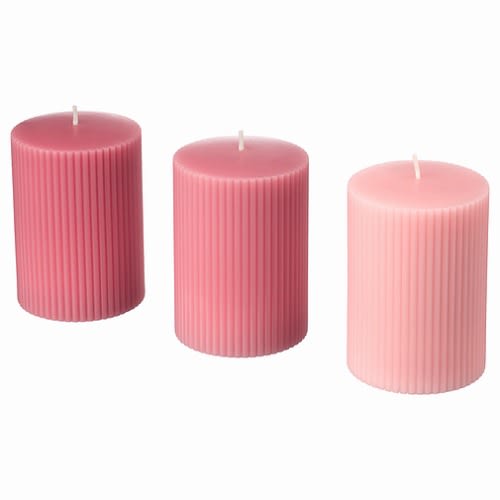Blomdoft Scented Block Candle - Pink - Set of 3