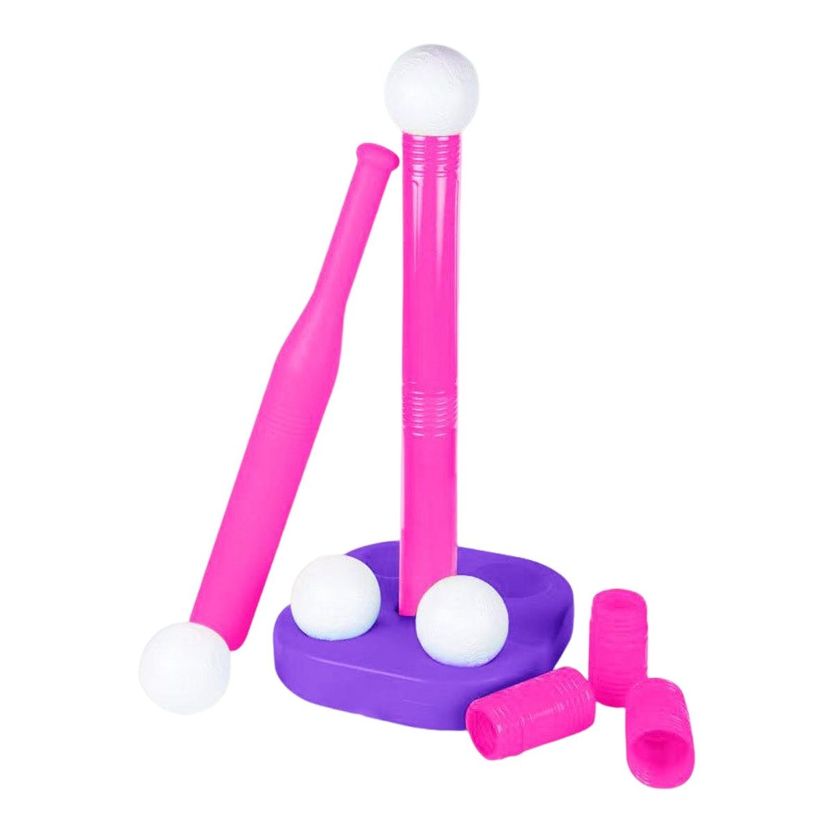 1 Set Plastic Baseball Bat Outside Boys Girls T-Ball Games Sets Purple