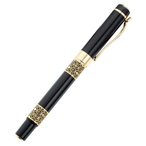 Executive Black Golden Carving Ballpoint Pen - Blue Ink