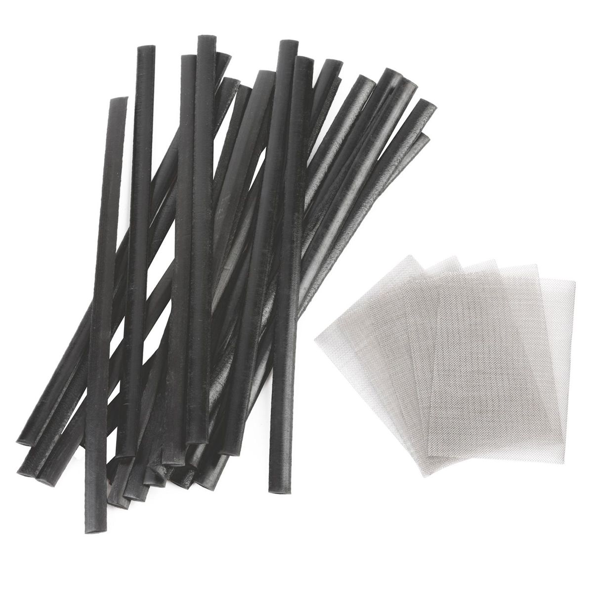 20 PCS Plastic Welding Rods TPO TEO & PP welder rods  with 5PCS Stainless Steel Mesh for Car bumper, Kayaks,plastic welder gun