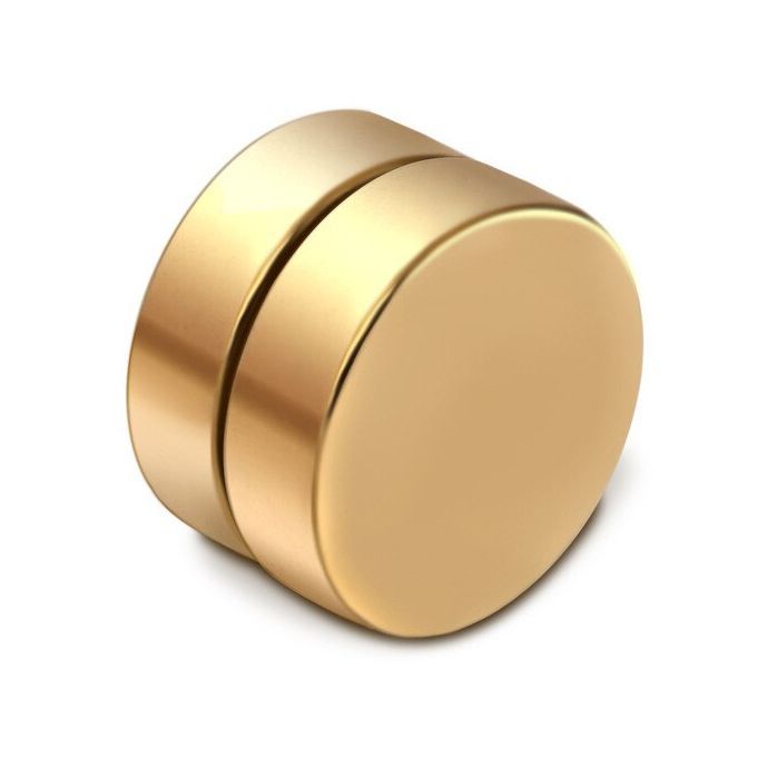 Gold Non Pierce Stainless Steel Magnetic  Unisex Earrings