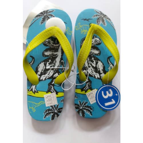Dinosaur Print Boy Slippers