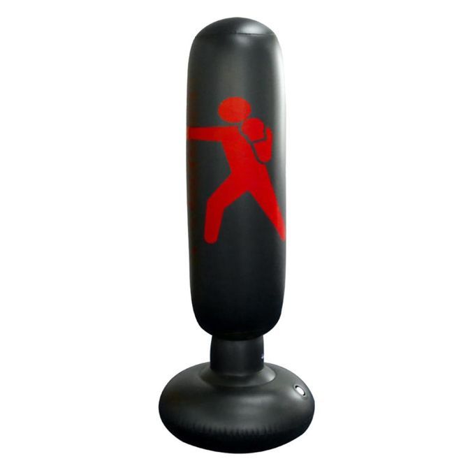 Inflatable Boxing Punching Bag Adults Children Freestanding Black