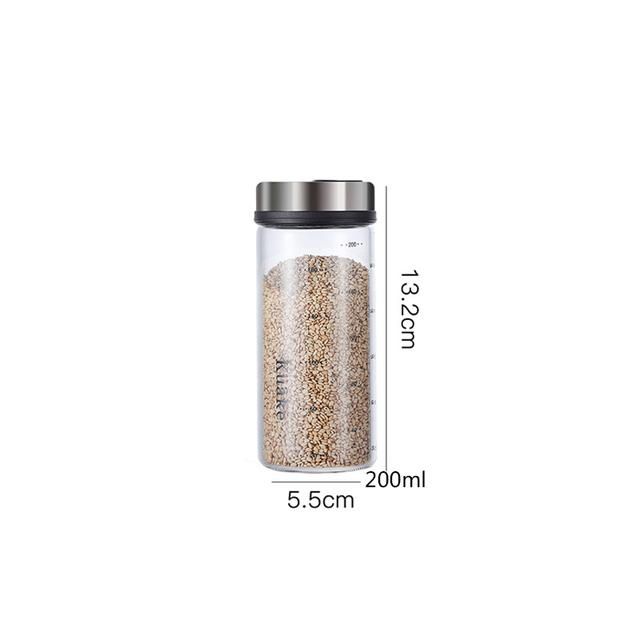 Sealed Seasoning Bottle Set Glass Seasoning Jar