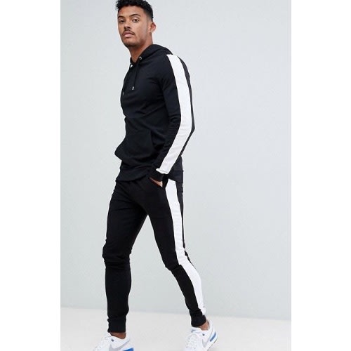 White Striped Track Suit Set