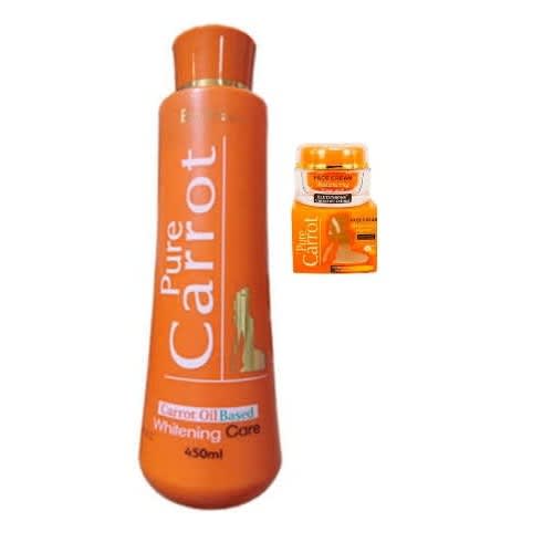 Whitening Pure Carrot Lotion 450ml + Face Cream 30g