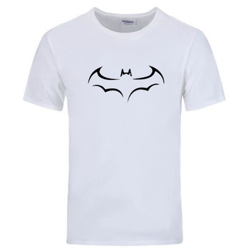 Batman Logo Black Print White Shirt