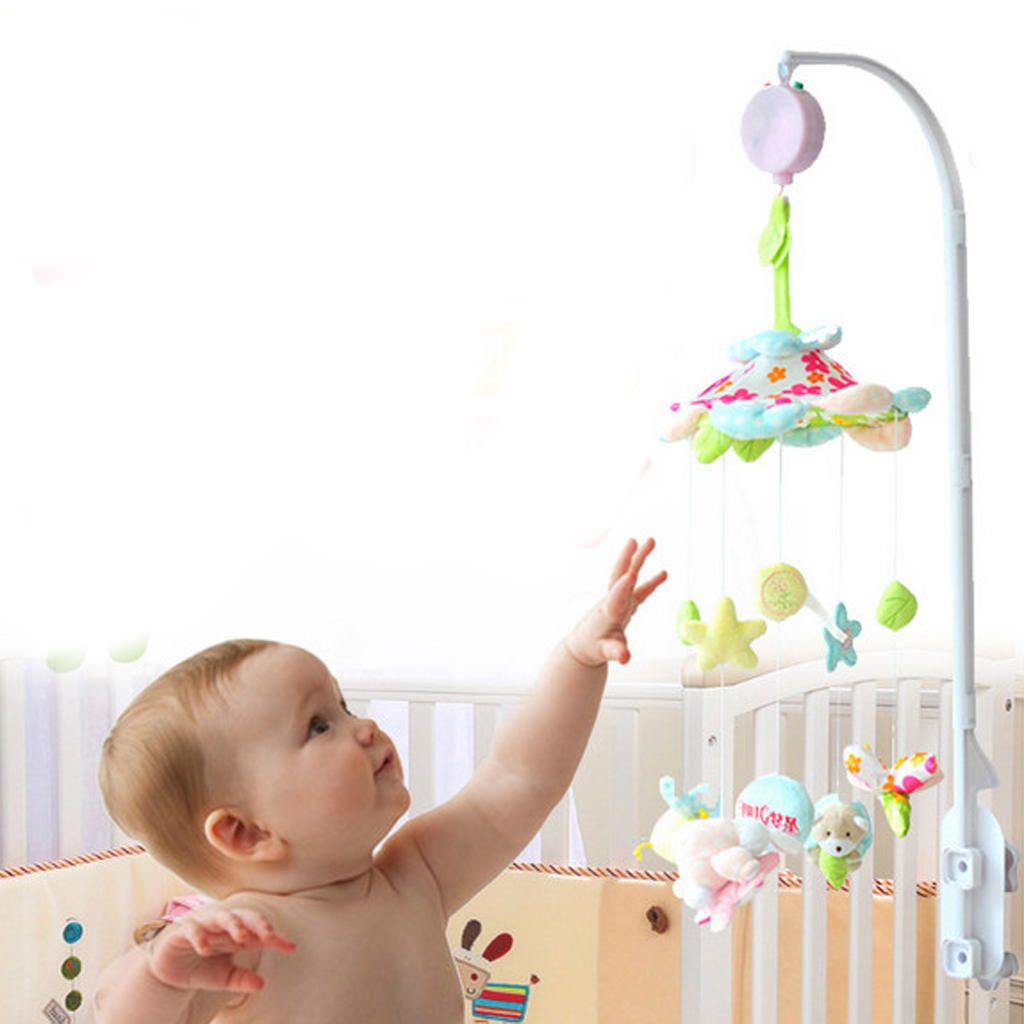 Baby Musical Crib Mobile Hanging Rotating Toys With USB,