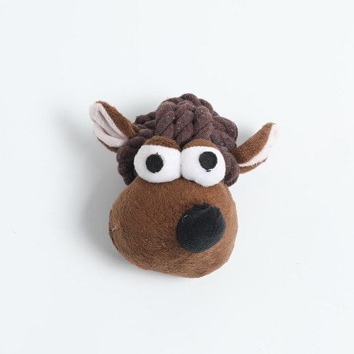 TD Plush Braided Dog Rope Cattle Toy- Brown