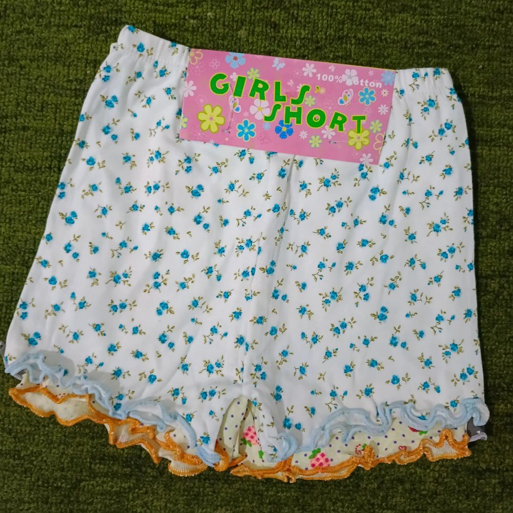 Girls 3 In 1 Girls Cotton  Indoor Shorts