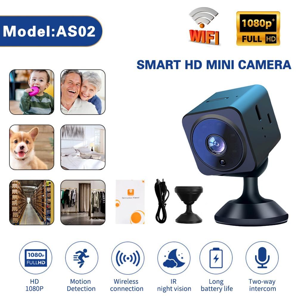 Smart HD Wireless Home Camera 600mAh Infrared Night Vision Voice Intercom Wireless Connection Card Recording