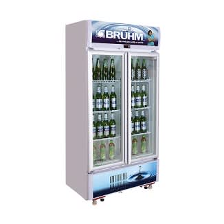 Large Capacity Double Door Beverage Chiller - 391L