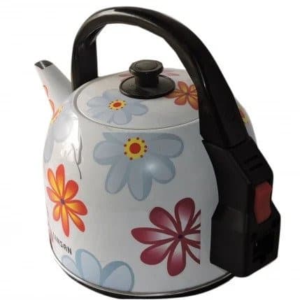 Round Floral Print Electric Kettle - 4.8L