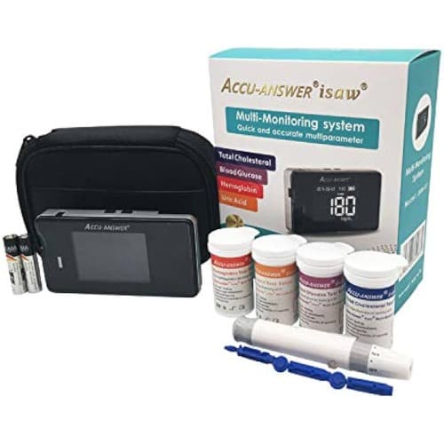 Accu-answer Isaw Multimonitor Total Cholesterol /Uric Acid /Blood Glucose - Haemoglobin Meter