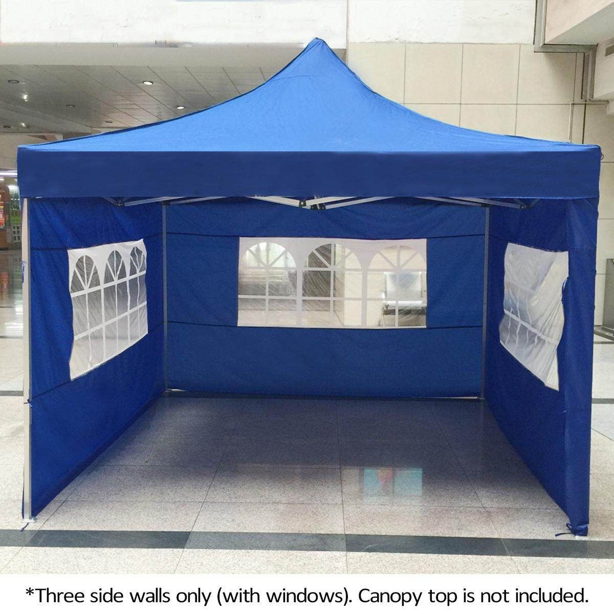 Gazebo Marquee Party Tent Side Wall Window Waterproof Garden Outdoor Canopy 3x3m Blue