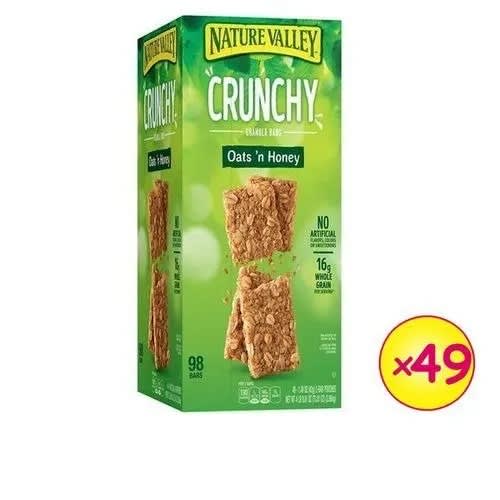 Crunchy Oats'n Honey Bar - 98 Bars - 49 Pouches - Pack Of 4