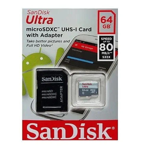 SanDisk 64GB Memory Card - Class 10