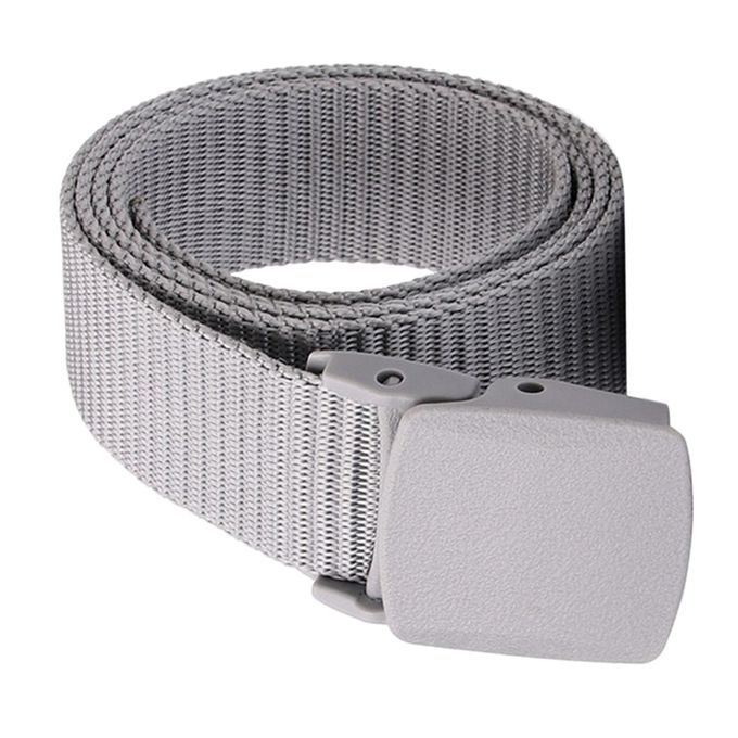 Outdoor Breathable Men Nylon Waist Belts Slide Buckle Gray