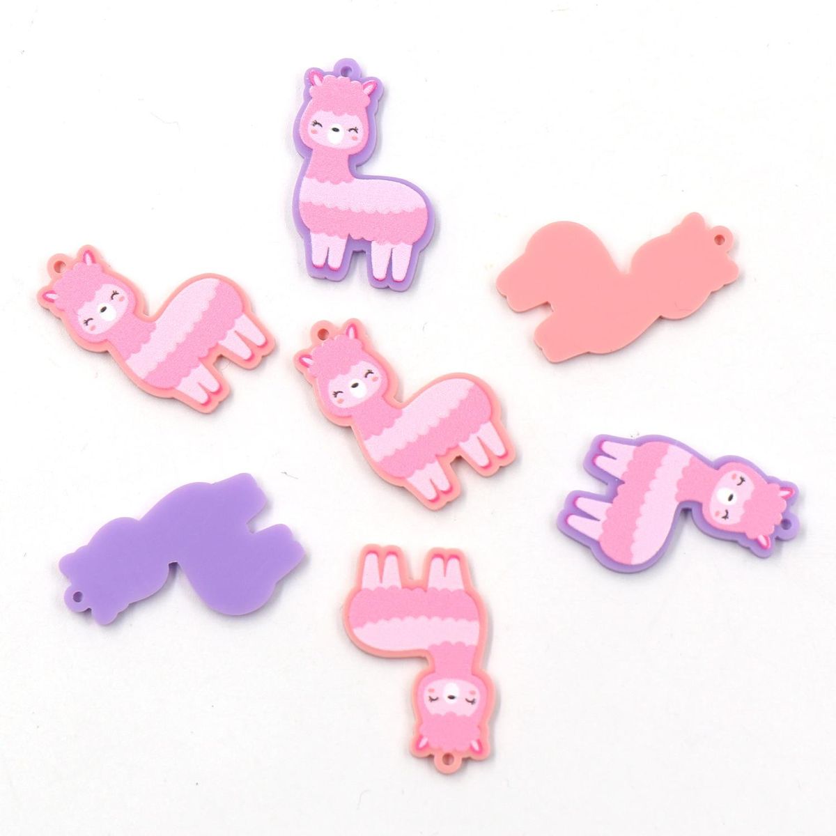 Set of 10-29mm Hot sale CN sheep TRENDY Printing Acrylic Findings