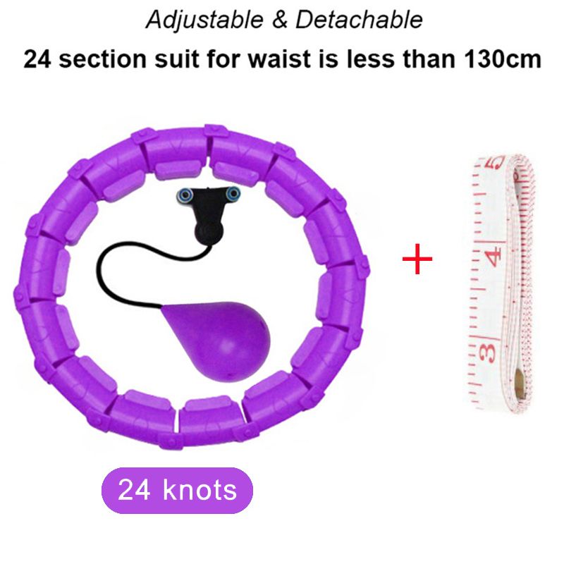 Fitness Smart Sport Hoop Thin Waist Exercise Detachable Massage Hoops Fitness-black