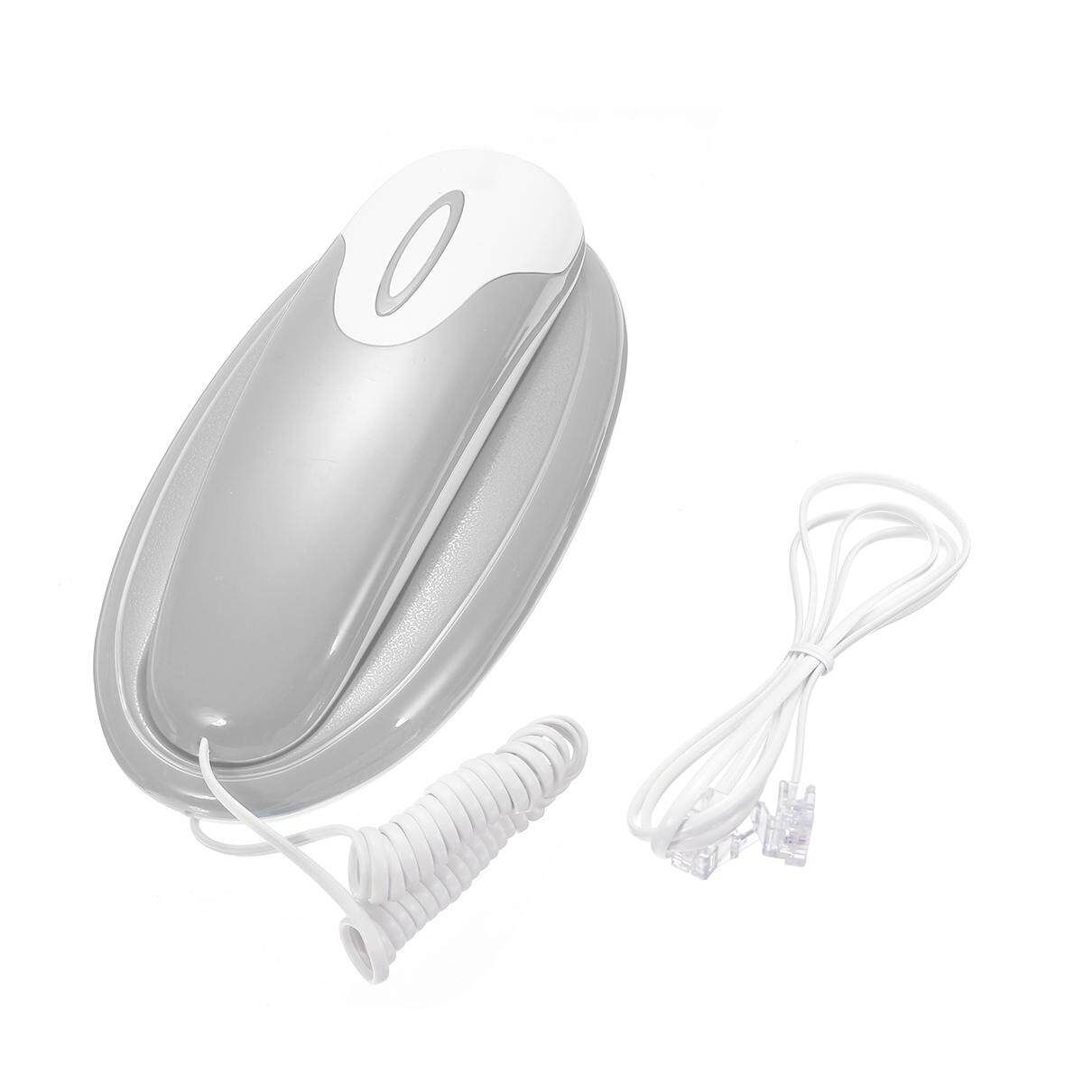 Small Corded Push Button Wall Mount Hotel And Bathroom Telephone Gray Grey