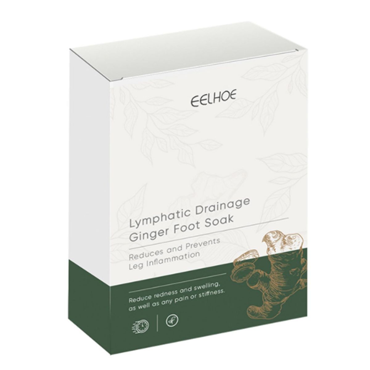 EELHOE 20Pcs Lymphatic Drainage Ginger Foot Soak Mild Herbal Stimulate Detoxfication Improve Blood Circulation